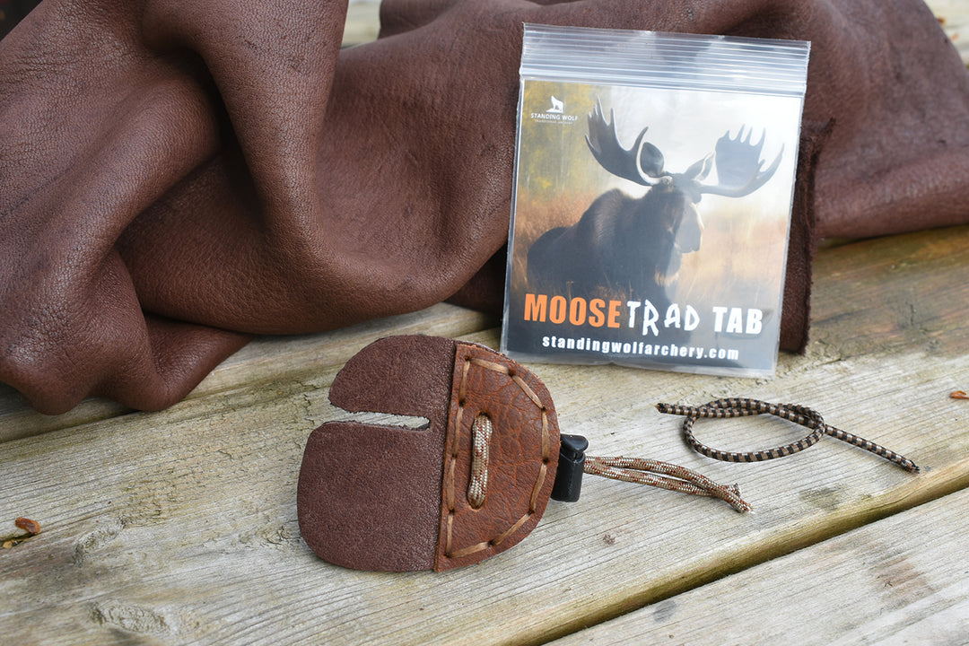 "Traditional" Moose Leather - Archery Finger Tab - Split Finger