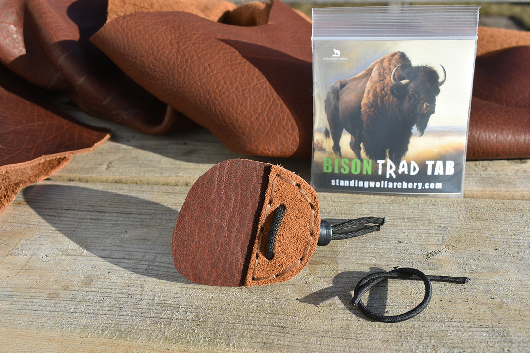 American Bison Leather Archery Finger Tab