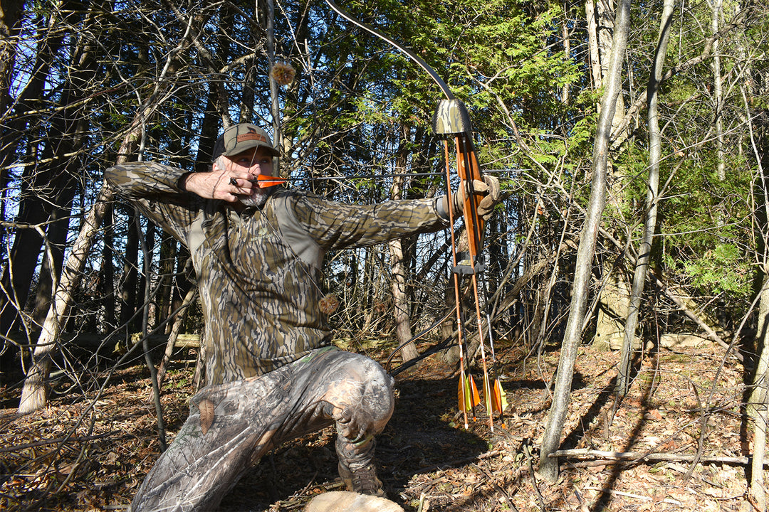 Two Tone Bottomland Camo - Traditional Bow Quiver For Recurve Bows & Longbows - 5 Arrows