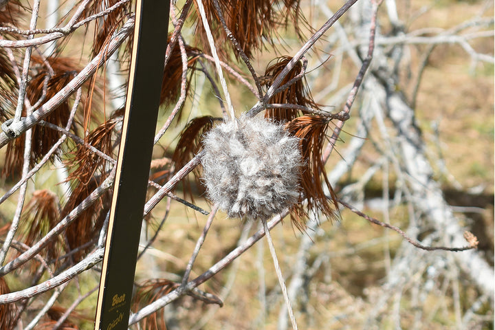 "Wolf Gray" Navajo Wool Bow String Silencers