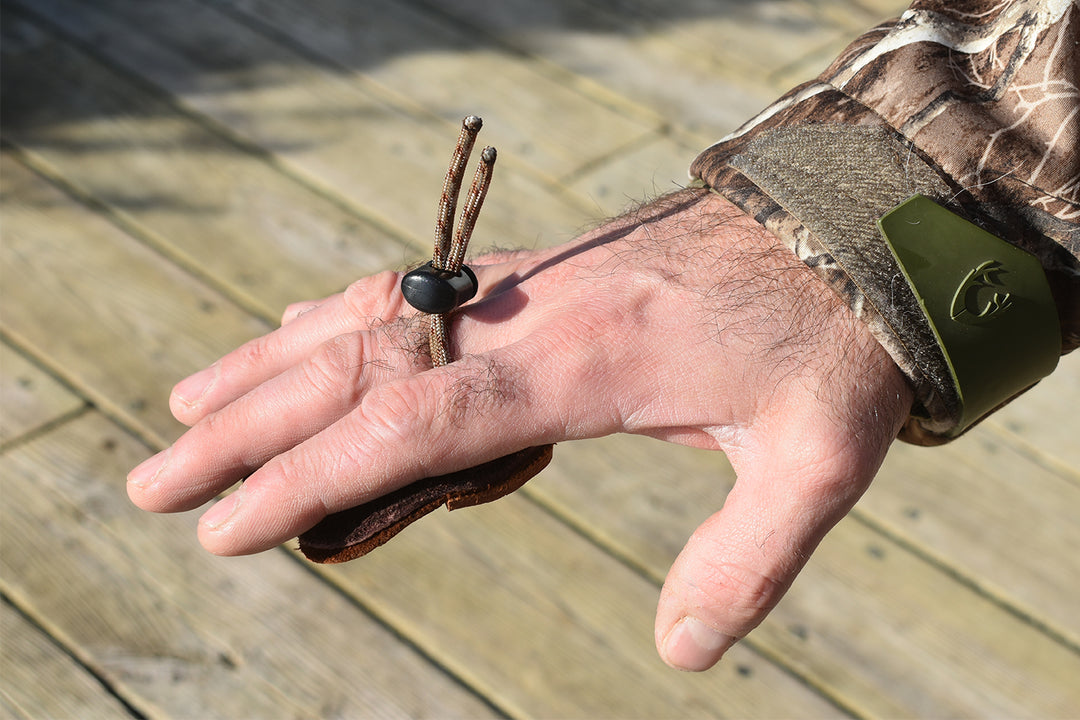 "Traditional" Moose Leather - Archery Finger Tab - Split Finger