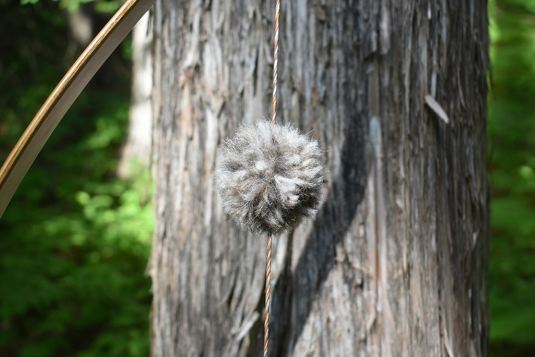 "Wolf Gray" Navajo Wool Bow String Silencers