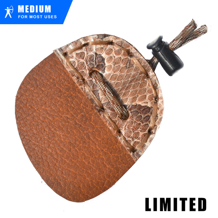 Copperhead Snake Backed | Bison & Moose Leather Finger Tab (Limited Edition)