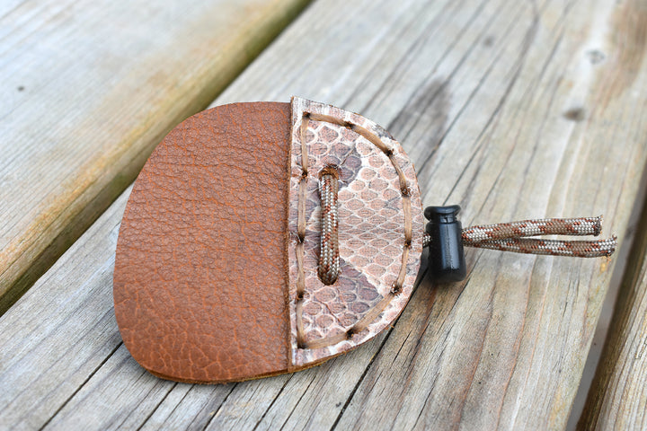 Copperhead Snake Backed | Bison & Moose Leather Finger Tab (Limited Edition)