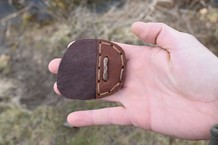 "Traditional" Moose Leather Archery Finger Tab