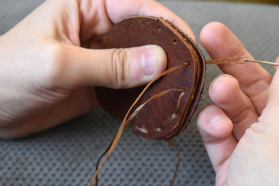 "Traditional" Moose Leather Archery Finger Tab