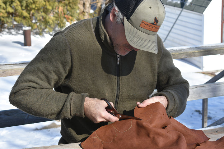 "Traditional" Moose Leather Archery Finger Tab