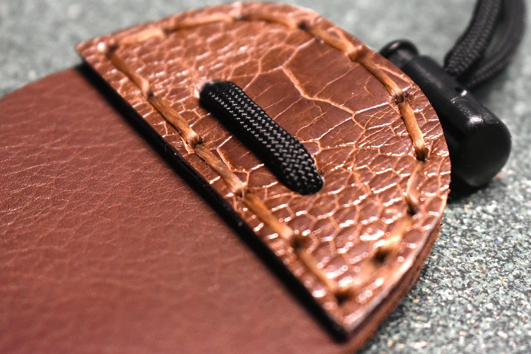 Dark Brown Ostrich Leather Tab (1 of 1)