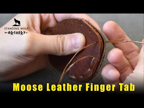 "Traditional" Moose Leather Archery Finger Tab