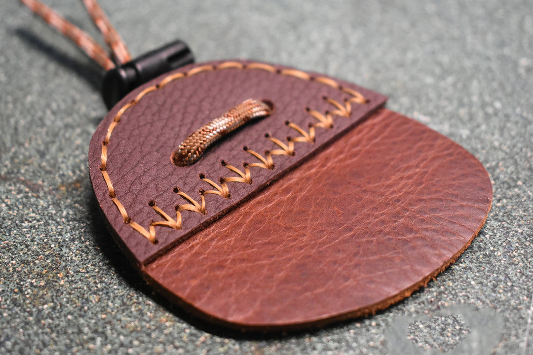 Arrow Stitched Bison & Moose Leather Tab (1 of 1)